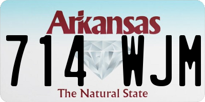 AR license plate 714WJM