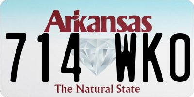 AR license plate 714WKO