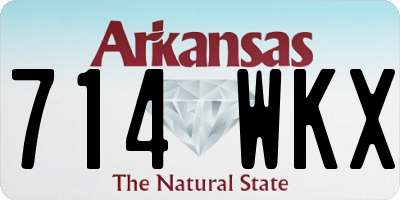 AR license plate 714WKX