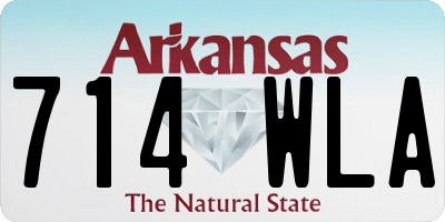 AR license plate 714WLA