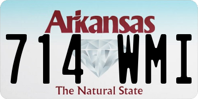 AR license plate 714WMI