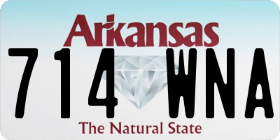AR license plate 714WNA