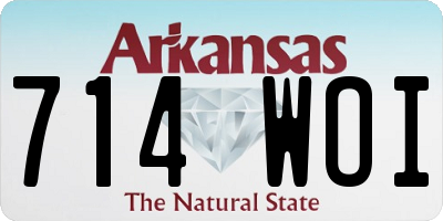 AR license plate 714WOI
