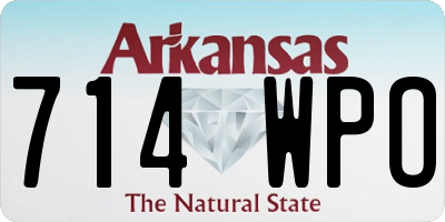 AR license plate 714WPO