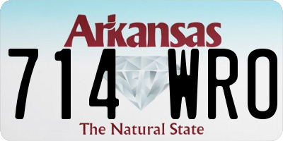 AR license plate 714WRO
