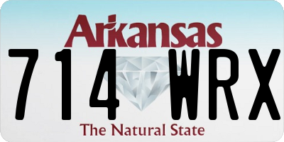 AR license plate 714WRX