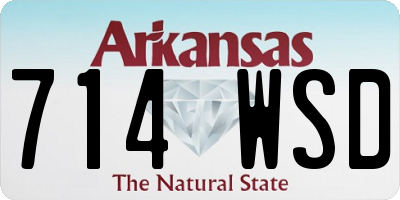AR license plate 714WSD