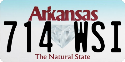 AR license plate 714WSI