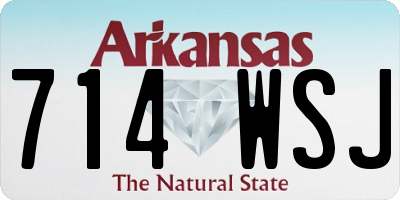 AR license plate 714WSJ
