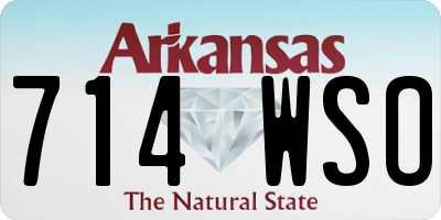 AR license plate 714WSO