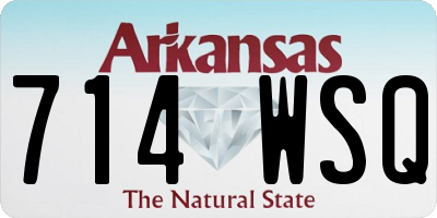 AR license plate 714WSQ