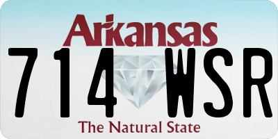 AR license plate 714WSR