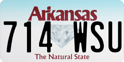AR license plate 714WSU