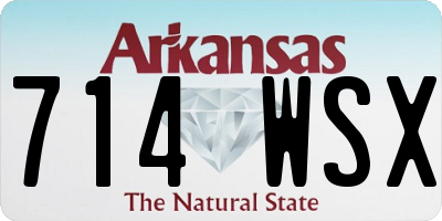 AR license plate 714WSX