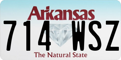 AR license plate 714WSZ