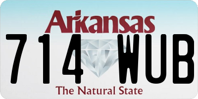 AR license plate 714WUB