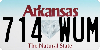 AR license plate 714WUM