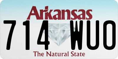 AR license plate 714WUO