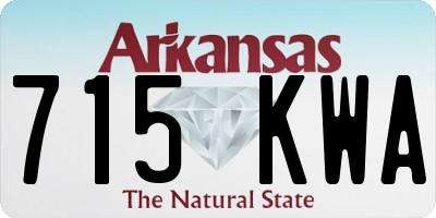 AR license plate 715KWA