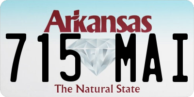 AR license plate 715MAI