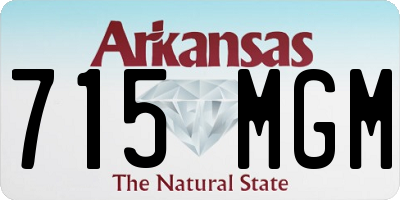 AR license plate 715MGM