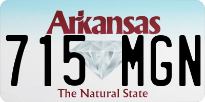 AR license plate 715MGN