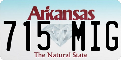 AR license plate 715MIG