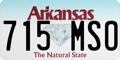 AR license plate 715MSO