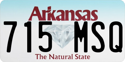 AR license plate 715MSQ