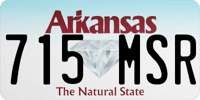 AR license plate 715MSR