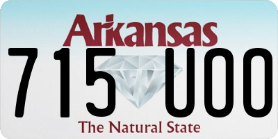 AR license plate 715UOO