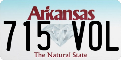 AR license plate 715VOL