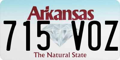 AR license plate 715VOZ