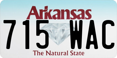 AR license plate 715WAC