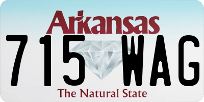 AR license plate 715WAG
