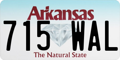 AR license plate 715WAL