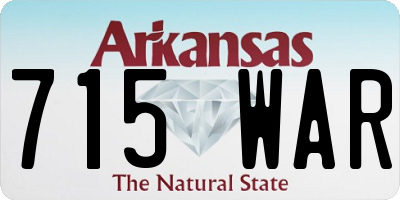 AR license plate 715WAR