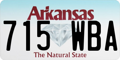 AR license plate 715WBA