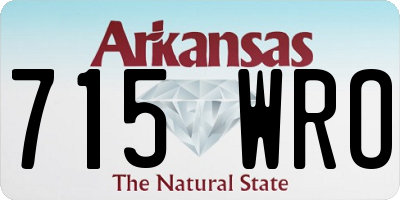 AR license plate 715WRO