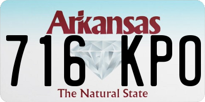 AR license plate 716KPO