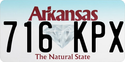 AR license plate 716KPX