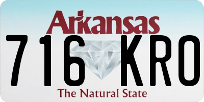 AR license plate 716KRO