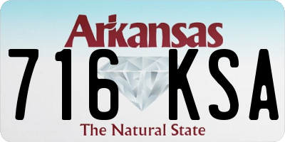 AR license plate 716KSA