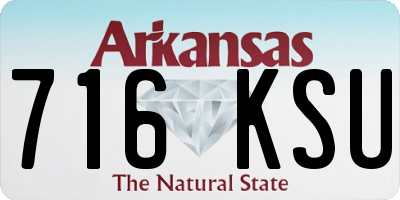 AR license plate 716KSU