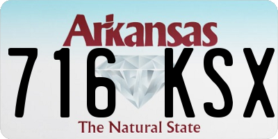 AR license plate 716KSX