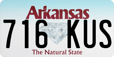 AR license plate 716KUS