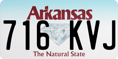 AR license plate 716KVJ