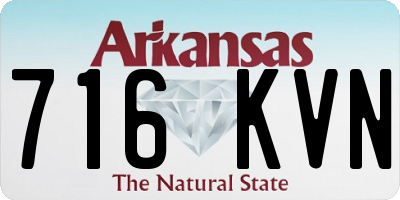 AR license plate 716KVN