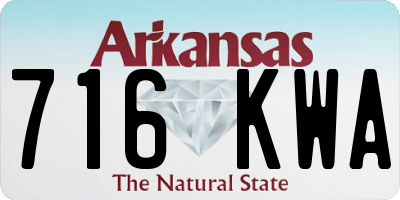 AR license plate 716KWA