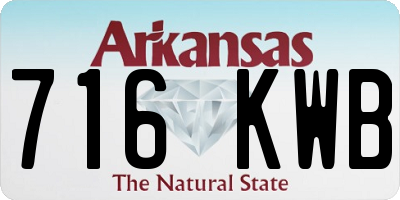AR license plate 716KWB